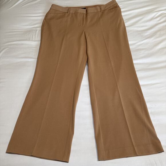 Lane Bryant Pants - Lane Bryant Stretch Wide Leg Trousers High Rise Tan Pants Womens Plus Sz 20 EUC